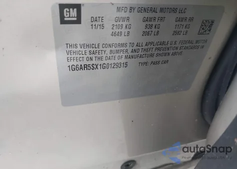 2016 Cadillac Cts Luxury Collection from USA, damaged, VIN 1G6AR5SX1G0129315